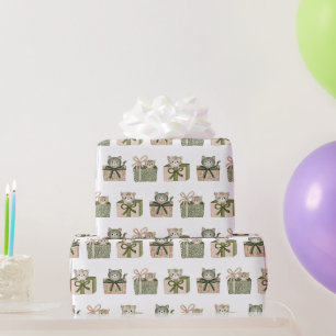 Surprise Cat Christmas Gift Wrapping Paper