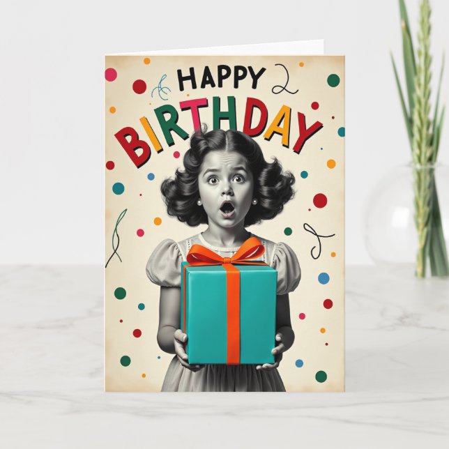 Surprise Child Birthday Card (Front)