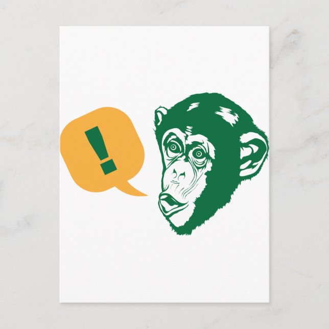Surprise Chimp Postcard (Front)