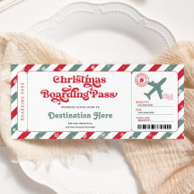 Surprise Christmas Boarding Pass Gift Ticket