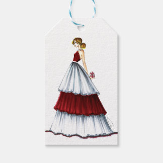 Surprise Christmas Fashion Illustration Tag