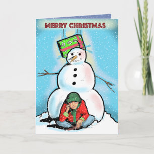 SURPRISE CHRISTMAS GIFT by Slipperywindow Holiday Card