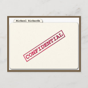 Surprise Confidential folder Invitation Postcard