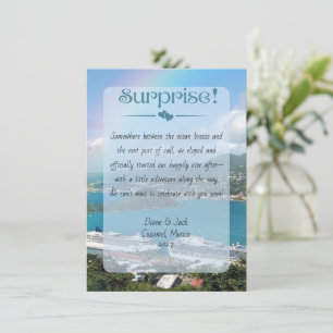 SURPRISE! Cruise Elopement Rainbow Ocean Invitation