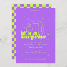 Surprise Disco Party Invitations