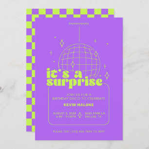 Surprise Disco Party Invitations