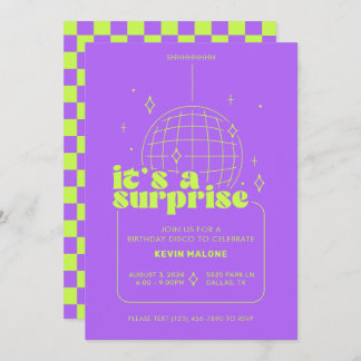 Surprise Disco Party Invitations