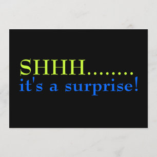 Surprise Eightieth Birthday Party Invitation Shhh