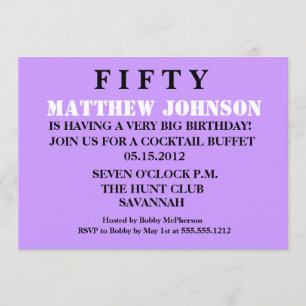 Surprise Fiftieth Birthday Invitation