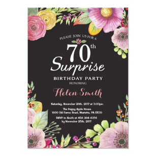 black and white 70th birthday invitations zazzle uk