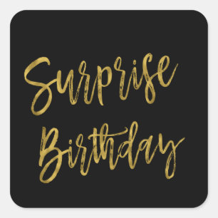 Surprise Gold Foil Birthday Sticker