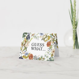 Surprise Grandparents to be Floral Card