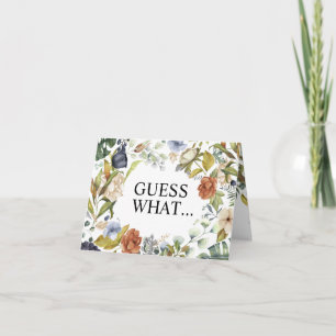 Surprise Grandparents to be Floral Card