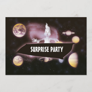 Surprise halloween birthday party invitation