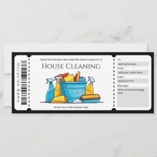 Surprise House Cleaning Gift Certificate Template