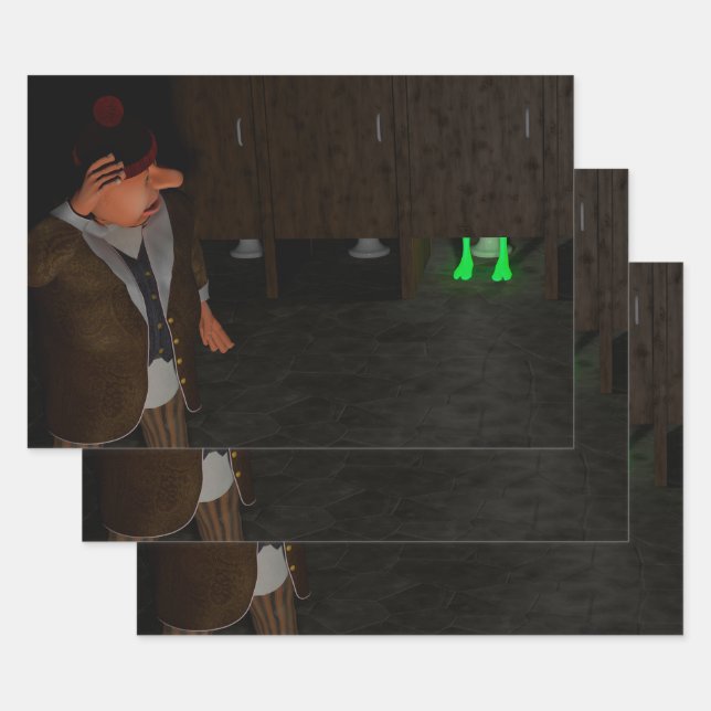 Surprise In The Toilet Wrapping Paper Sheet (Set)