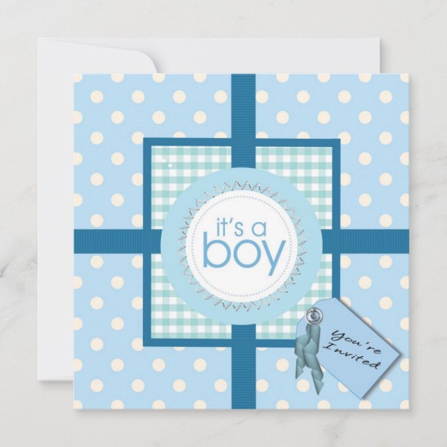 Surprise! It's a Boy Baby Shower Invitation (Front)