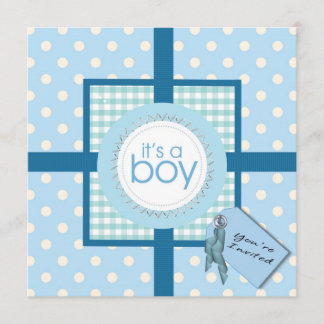 Surprise! It's a Boy Baby Shower Invitation