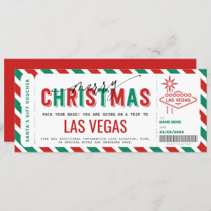 Surprise Las Vegas Trip Gift Ticket Voucher