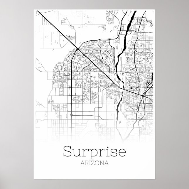 Surprise Map - Arizona - City Map Poster (Front)