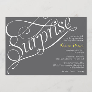 "SURPRISE" Milestone Birthday or Event Invitation