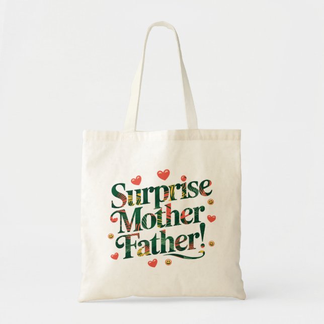 Surprise Mother Father Fashionable Tote Bag (Front)