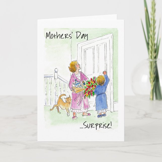 'Surprise' Mother's Day Greeting Card (Front)