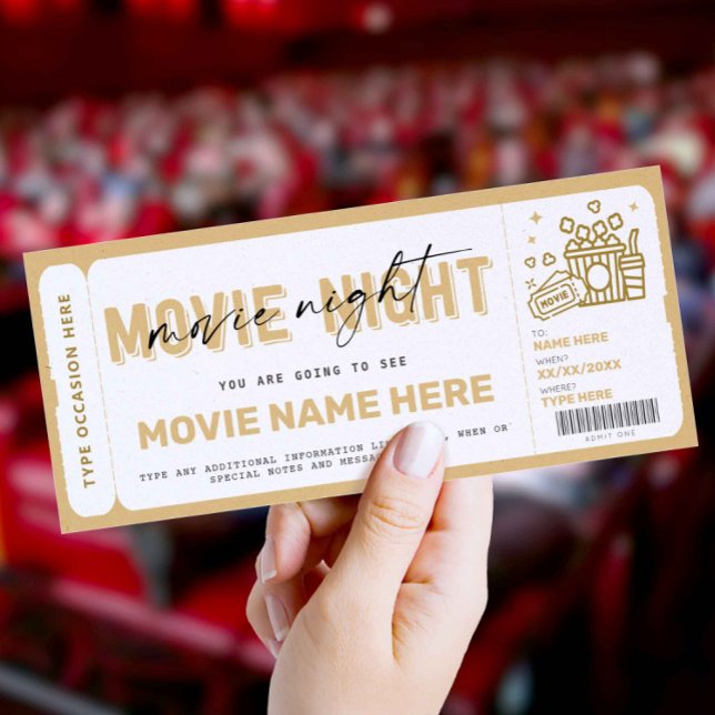 Surprise Movie Night Ticket Voucher Coupon  (Creator Uploaded)