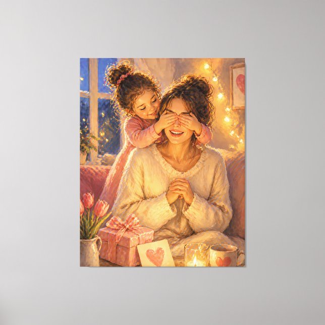 Surprise Mum Gift Canvas Wall Art Decor (Front)