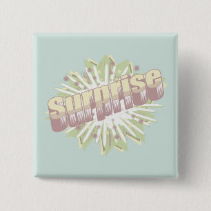 Surprise onomatopoeia explosion 15 cm square badge