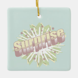 Surprise onomatopoeia explosion ceramic ornament