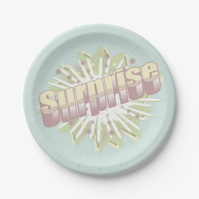 Surprise onomatopoeia explosion paper plate (Front)