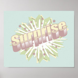 Surprise onomatopoeia explosion poster