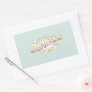 Surprise onomatopoeia explosion rectangular sticker