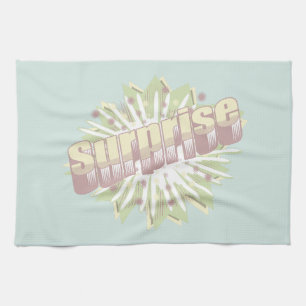 Surprise onomatopoeia explosion tea towel