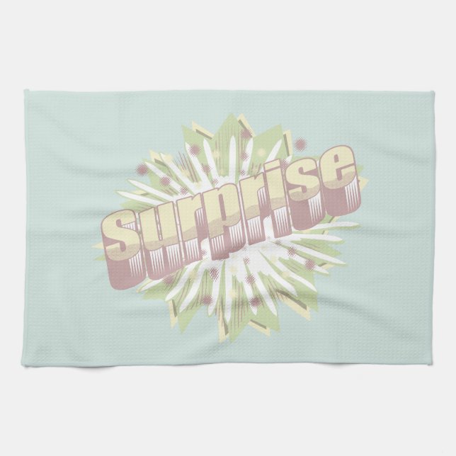 Surprise onomatopoeia explosion tea towel (Horizontal)