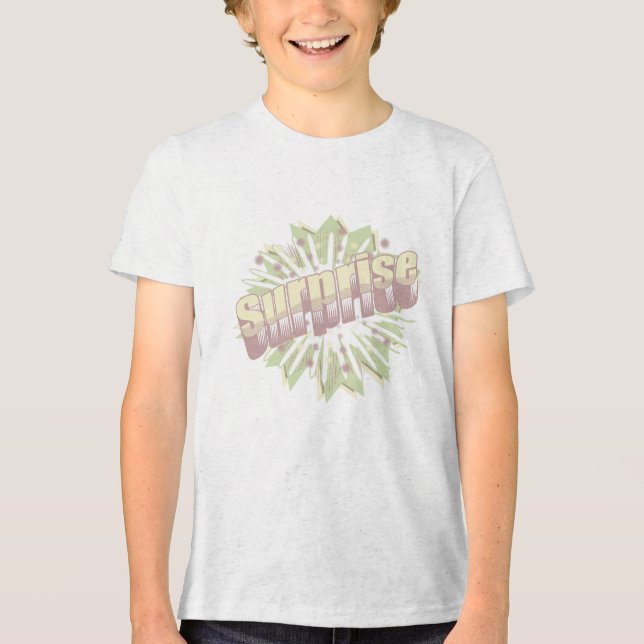Surprise onomatopoeia explosion Tri-Blend shirt (Front)