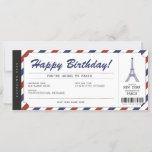 Surprise Paris Trip Boarding Pass Vacation Ticket<br><div class="desc">EDITABLE. Gift your family and friends a travel trip to the City of Love! Personalise your boarding pass today! For a custom design,  please send me a message.</div>