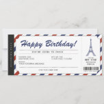 Surprise Paris Trip Boarding Pass Vacation Ticket Invitation<br><div class="desc">EDITABLE. Gift your family and friends a travel trip to the City of Love! Personalise your boarding pass today! For a custom design,  please send me a message.</div>