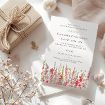 SURPRISE PARTY 100th Birthday August Birth Flower Invitation<br><div class="desc">Perfect invitation for an August birthday party. Pink gladiolus is the birth flower for that month. It forms a pretty watercolor bottom border on this floral personalised invitation. All text is editable</div>