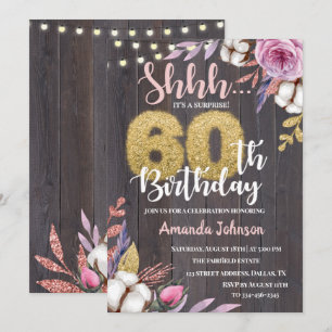 Surprise Party 60th Birthday Invitation