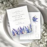 SURPRISE PARTY 60th Birthday July Birth Flower Invitation Postcard<br><div class="desc">Create a beautiful summer birthday theme for your July celebration around July's Birth Month Flower - Blue Larkspur. Larkspur is also known as Delphinium.</div>