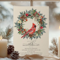SURPRISE PARTY 60th Birthday Red Cardinal Wreath