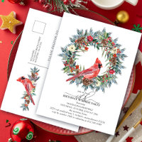 SURPRISE PARTY 60th Birthday Red Cardinal Wreath