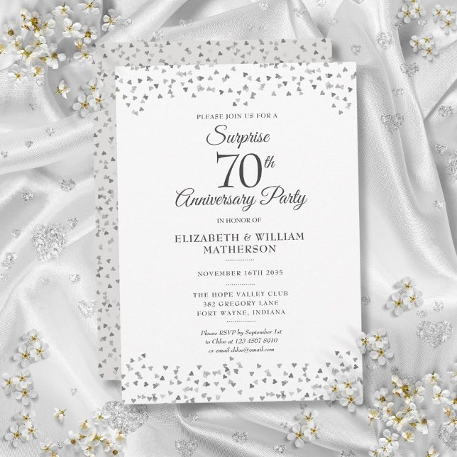Surprise Party 70th Wedding Anniversary Invitation (Surprise Party 70th Wedding Anniversary Invitation)