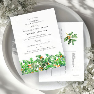 SURPRISE PARTY 80th Birthday December Birth Flower Invitation Postcard