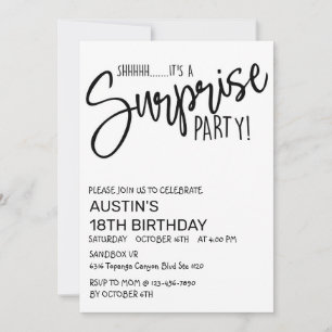 SURPRISE PARTY, BIRTHDAY, ANY AGE, SIMPLE