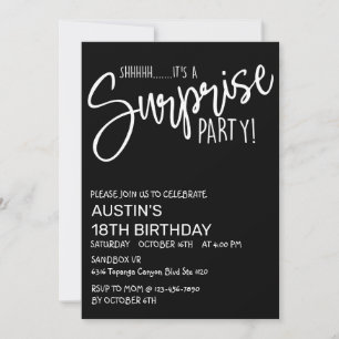 SURPRISE PARTY, BIRTHDAY, ANY AGE, SIMPLE
