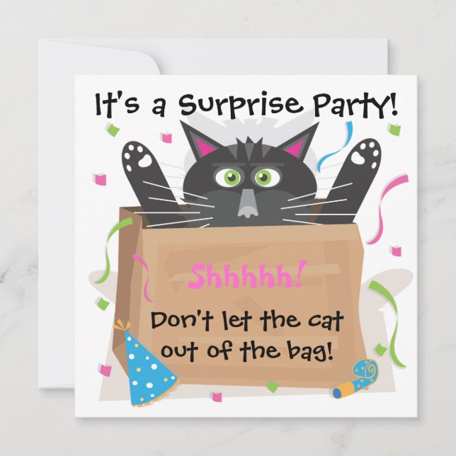 Surprise party birthday invitations (Front)