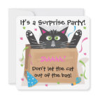 Surprise party birthday invitations
